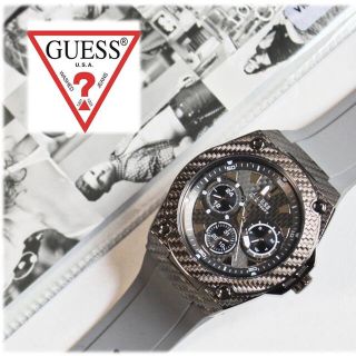 《GUESS》新品 W1048G1 腕時計 アナログ シリコンベルト プレゼント