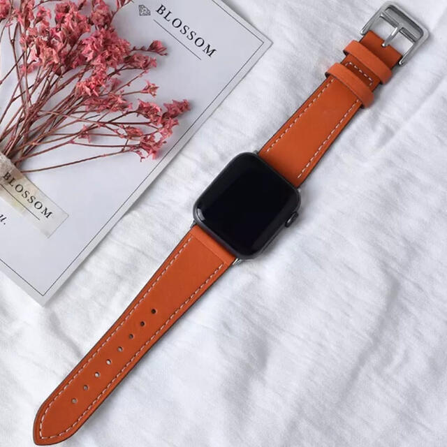 メンズApple Watch HERMES オレンジ ラバーバンド 38-40mm - ラバーベルト