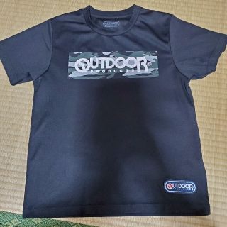 アウトドア(OUTDOOR)の最終！！お値下げ半袖トップス★150サイズ★OUTDOOR★黒色★ロゴ入り★美品(Tシャツ/カットソー)