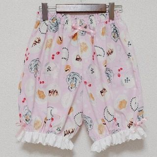 アンジェリックプリティー(Angelic Pretty)のハンドメイド♪ティーパーティープリントドロワーズ ピンク No.31(その他)