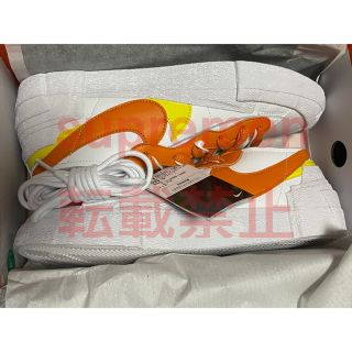 ナイキ(NIKE)のnike sacai blazer low マグマオレンジ(スニーカー)