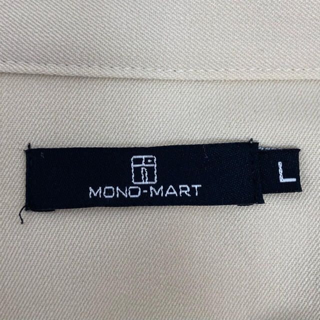 UNIQLO(ユニクロ)のMONO-MART ノーカラーシャツ バンドカラーシャツ Lサイズ 美品 メンズのトップス(シャツ)の商品写真