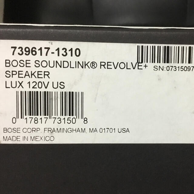 BOSE★Bluetoothスピーカー★SoundLink Revolve+