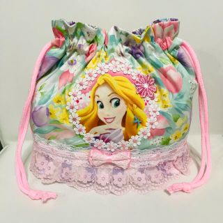 プリンセス　ラプンツェル  お弁当袋　巾着(外出用品)