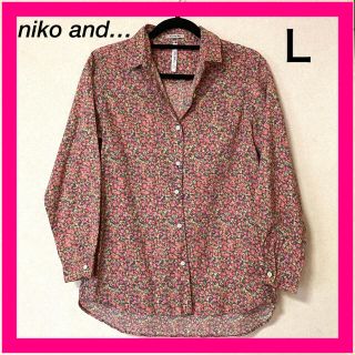 ニコアンド(niko and...)のniko and…ニコアンド　小花柄シャツ　長袖リバティープリント　Ｌサイズ(シャツ/ブラウス(長袖/七分))