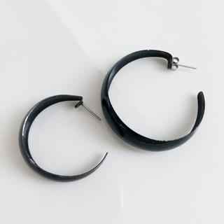 Vintage ＊ black hoop pierce set(ピアス)