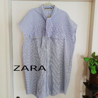 ザラ(ZARA)の25日まで専用　　　ZARA　ストライプ　シャツ　　S(シャツ/ブラウス(半袖/袖なし))