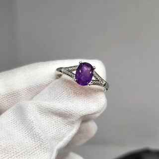 濃厚 2月誕生石 指輪 紫水晶「愛の守護石」アメジスト リング(リング(指輪))