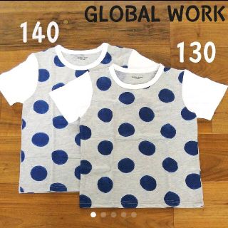 グローバルワーク(GLOBAL WORK)の◆新品◆グローバルワーク ドット Tシャツ 半袖 130 140(Tシャツ/カットソー)