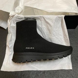 PRADA プラダ　ソックススニーカー　オールブラック　27.5