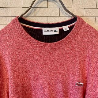 ラコステ(LACOSTE)の【シェーンシェン様専用】LACOSTE ラコステ 長袖カットソー　ニット　赤(Tシャツ/カットソー(七分/長袖))