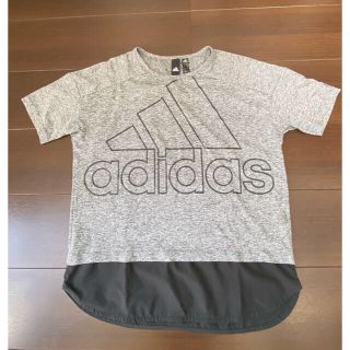 アディダス(adidas)のadidas レディース Tシャツ Sサイズ 黒灰ツートン(Tシャツ(半袖/袖なし))