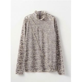 ステュディオス(STUDIOUS)のMURRAL stretch lace top Gray(カットソー(長袖/七分))