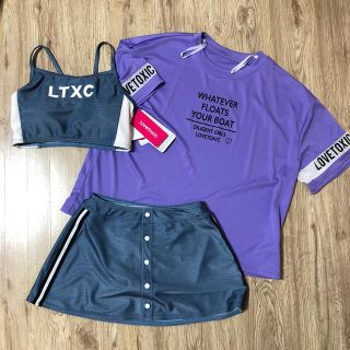 ラブトキシック(lovetoxic)のラブトキシック　水着　新品　Tシャツ　タイプ　スカート　ビキニ　タンキニ　150(水着)