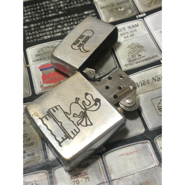 【ベトナムZIPPO】本物 1968年製ベトナムジッポー「スヌーピー」ファッション小物