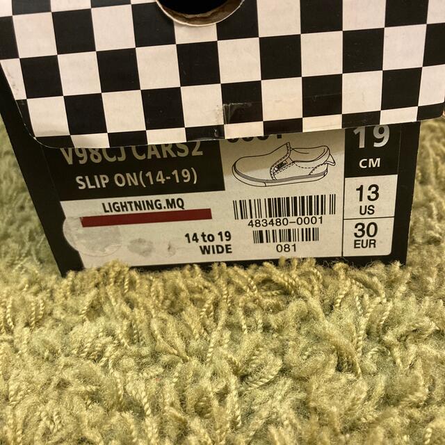 VANS(ヴァンズ)の19㎝　vans スリッポン　カーズ キッズ/ベビー/マタニティのキッズ靴/シューズ(15cm~)(スリッポン)の商品写真