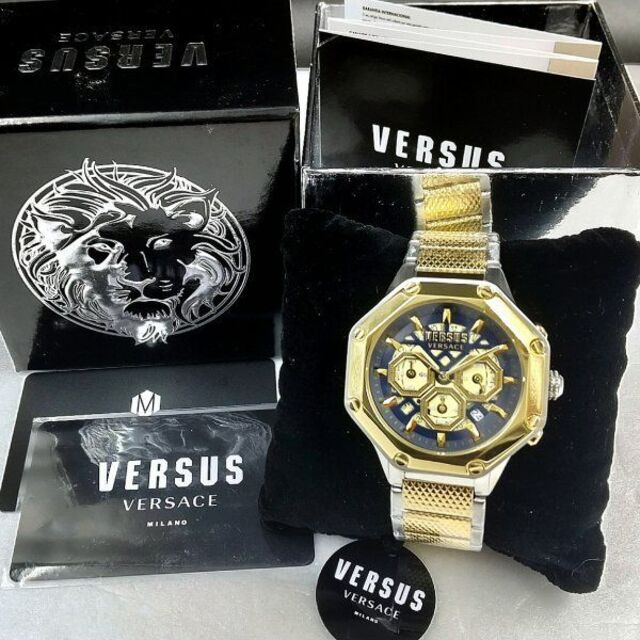 VERSUS(ヴェルサス)の海外限定 新品ヴェルサス ヴェルサーチ パレストロ メンズ クォーツクロノ腕時計 メンズの時計(腕時計(アナログ))の商品写真