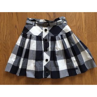 バーバリー(BURBERRY)のBURBERRY ネイビー チェックスカート(ひざ丈スカート)