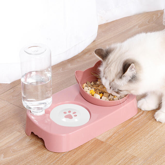 【3点セット】肉球型ペットボウル　ペット用食器 おやつ餌入れ  猫耳オシャレ餌皿 その他のペット用品(猫)の商品写真