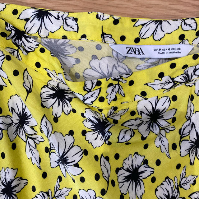 ZARA(ザラ)のZARA 花柄ロングスカート　黄色　ビタミンカラー レディースのスカート(ロングスカート)の商品写真