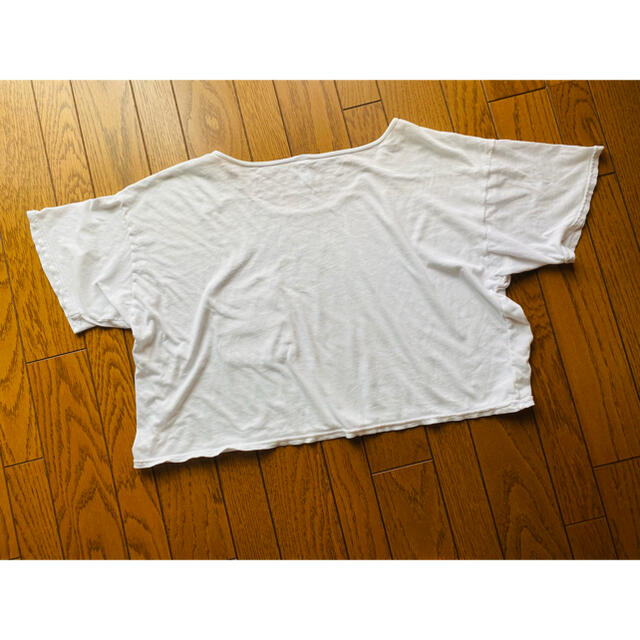 American Apparel(アメリカンアパレル)の【美品】ミニ丈　Tシャツ カットソー　ポケット付 レディースのトップス(Tシャツ(半袖/袖なし))の商品写真