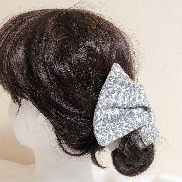 ミナペルホネン　ワイヤー入り　リボン　お団子シュシュ　ヘアアクセ　ハンドメイド