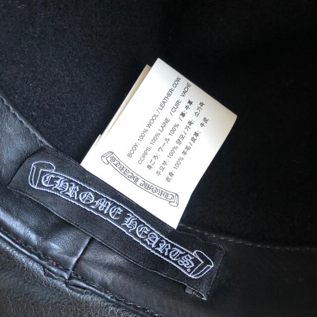 Chrome Hearts(クロムハーツ)のChrome Hearts クロムハーツ レザー ウール FDRA HAT 帽子 メンズの帽子(ハット)の商品写真