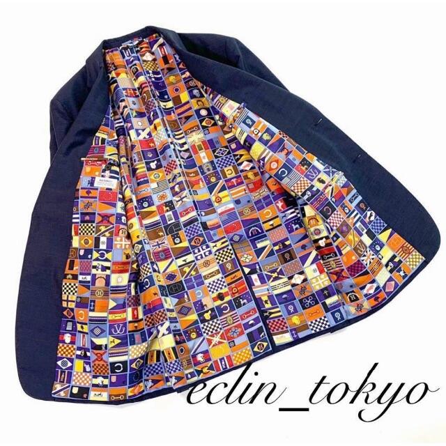 値引き率 HERMES 《裏地シルク国旗》ブレザー テーラード ジャケット