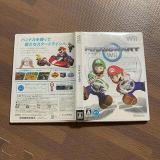 ウィー(Wii)のwii マリオカート　ソフト　ハンドル　セット(家庭用ゲームソフト)