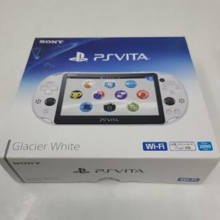 プレイステーションヴィータ(PlayStation Vita)の【動作確認済+メモカ付】PS vita　2000番　グレイシャーホワイト(携帯用ゲーム機本体)