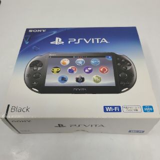 プレイステーションヴィータ(PlayStation Vita)の【動作確認済+メモカ付】PS vita 2000番　ブラック(携帯用ゲーム機本体)