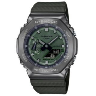 ジーショック(G-SHOCK)のカシオ G-SHOCK GM-2100B-3AJF カシオークシルバー グリーン(腕時計(アナログ))