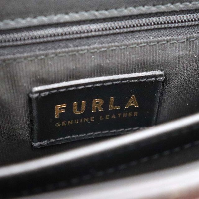 美品 フルラ 1927 S トップハンドル アーチロゴ レザー バッグ