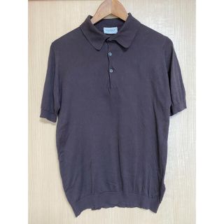 ジョンスメドレー(JOHN SMEDLEY)のJOHN SMEDLEY ジョンスメドレーコットン ニットポロシャツ  Mサイズ(ポロシャツ)