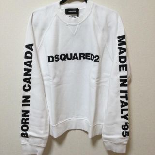 ディースクエアード(DSQUARED2)の【新品】DSQUARED2 ホワイトスウェット　ディースクエアード(スウェット)