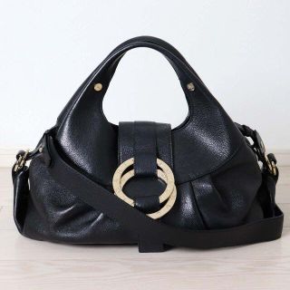 ブルガリ(BVLGARI)の良品 BVLGARI ブルガリ チャンドラ レザー 2WAY ショルダー バッグ(ショルダーバッグ)