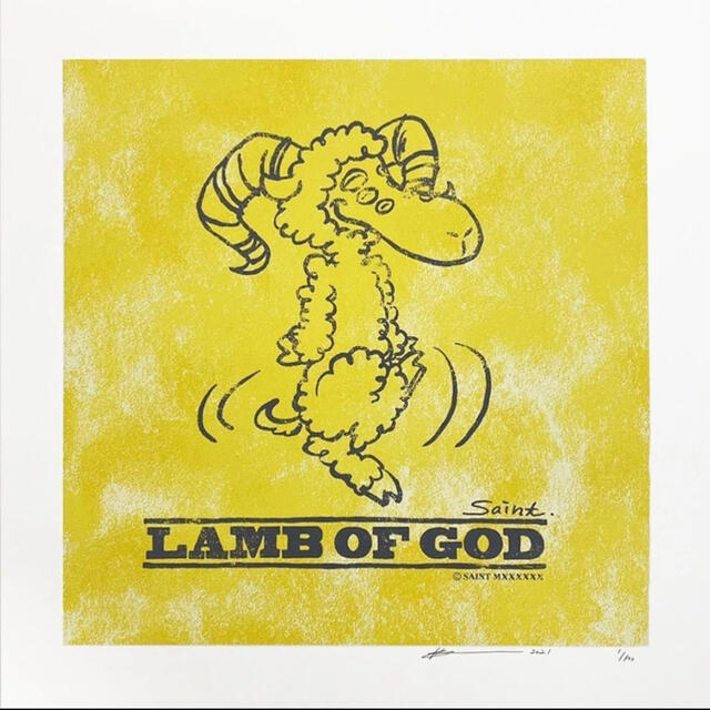 定価割スタート LAMB OF GOD 細川雄太 版画 直筆EDサイン入り美術品/アンティーク