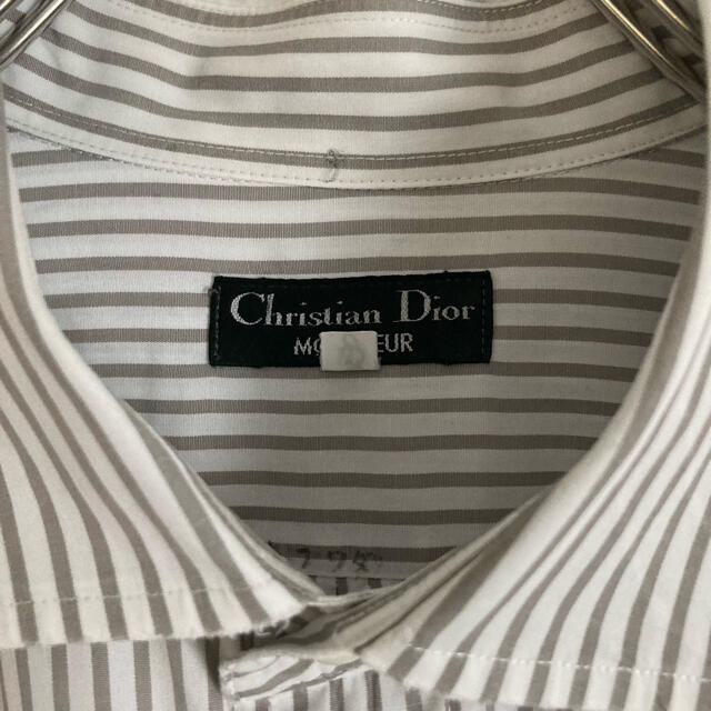 Christian Dior(クリスチャンディオール)のDior ストライプシャツ 古着 MONSIEUR ヴィンテージ 長袖シャツ メンズのトップス(シャツ)の商品写真