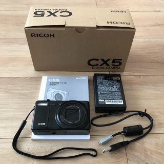 リコー(RICOH)の専用☆【ショット数約150回】リコー デジタルカメラ　CX5 BLACK 黒(コンパクトデジタルカメラ)