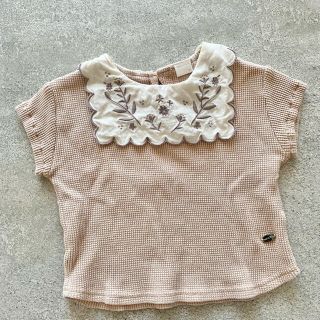 フタフタ(futafuta)のteteatete 刺繍襟トップス(シャツ/カットソー)