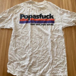 パタゴニア(patagonia)の白　L Tシャツ　popasfuck(Tシャツ/カットソー(半袖/袖なし))