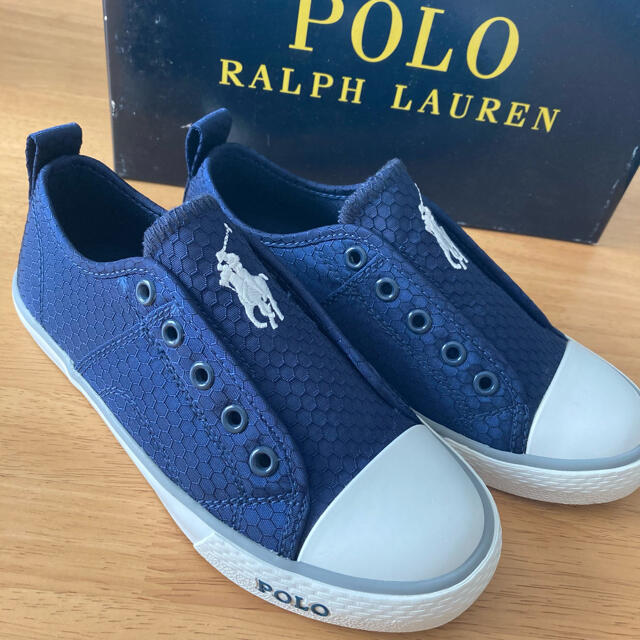 POLO RALPH LAUREN(ポロラルフローレン)の新品★ポロ  ラルフ ローレン　スリッポン　スニーカー　NAVY 19cm キッズ/ベビー/マタニティのキッズ靴/シューズ(15cm~)(スニーカー)の商品写真