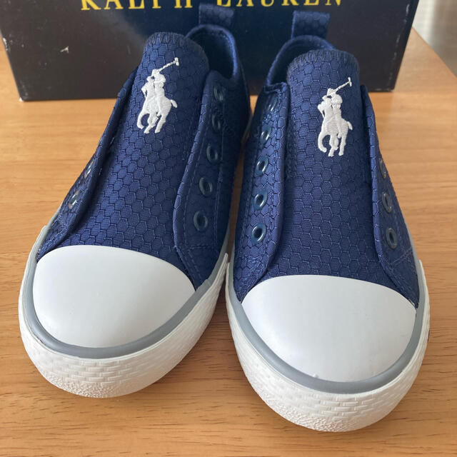 POLO RALPH LAUREN(ポロラルフローレン)の新品★ポロ  ラルフ ローレン　スリッポン　スニーカー　NAVY 19cm キッズ/ベビー/マタニティのキッズ靴/シューズ(15cm~)(スニーカー)の商品写真