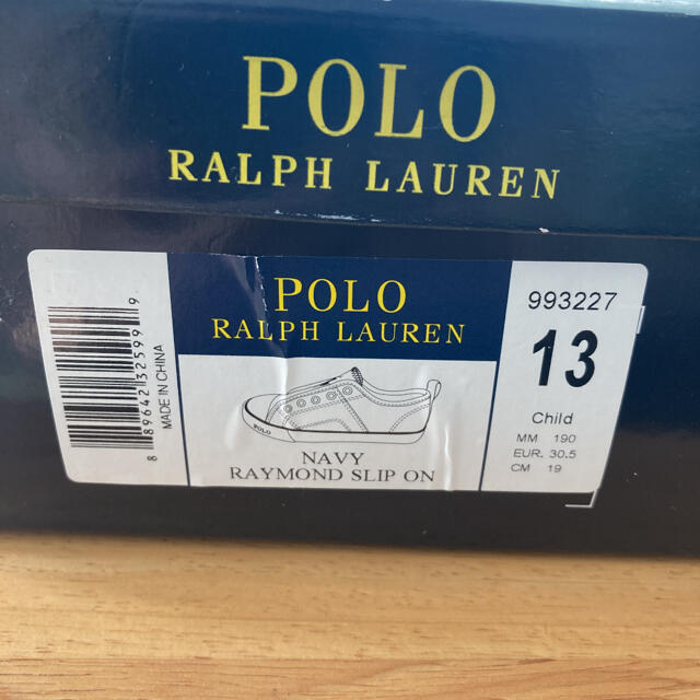 POLO RALPH LAUREN(ポロラルフローレン)の新品★ポロ  ラルフ ローレン　スリッポン　スニーカー　NAVY 19cm キッズ/ベビー/マタニティのキッズ靴/シューズ(15cm~)(スニーカー)の商品写真