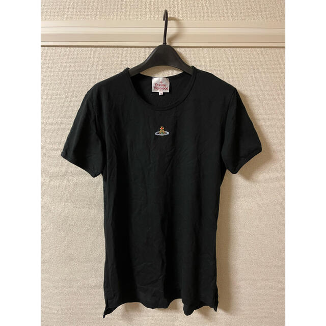 Vivienne Westwood(ヴィヴィアンウエストウッド)のヴィヴィアン ウエストウッド Tシャツ カットソー 半袖 丸首 ロゴ オーブ 黒 レディースのトップス(Tシャツ(半袖/袖なし))の商品写真