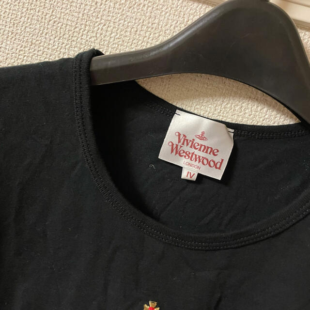 ヴィヴィアン ウエストウッド Tシャツ カットソー 半袖 丸首 ロゴ オーブ 黒