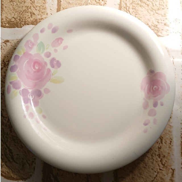 【EXCELLENT】薔薇のケーキ皿 ５枚 TABLE WERE ローズ食器 インテリア/住まい/日用品のキッチン/食器(食器)の商品写真
