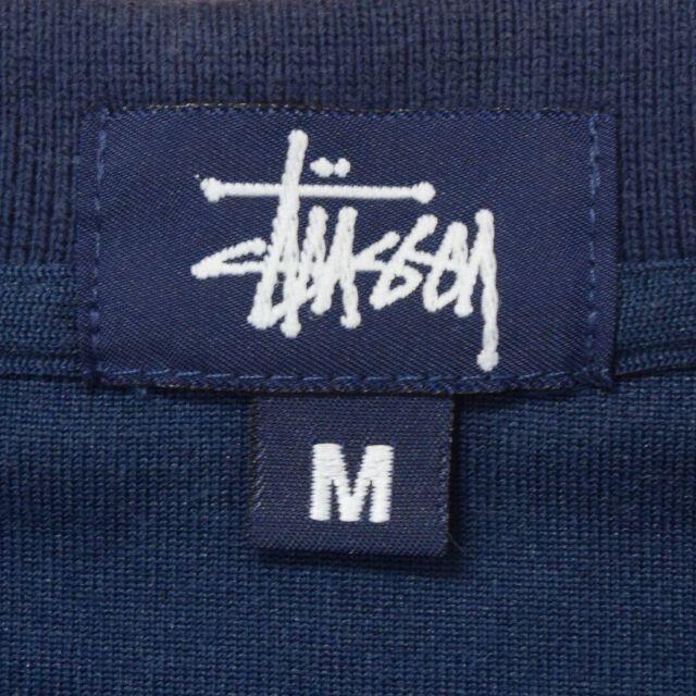 STUSSY(ステューシー)の《ステューシー》ワンポイントタグ　ネイビー系ボーダー　Mサイズ　ポロシャツ メンズのトップス(ポロシャツ)の商品写真