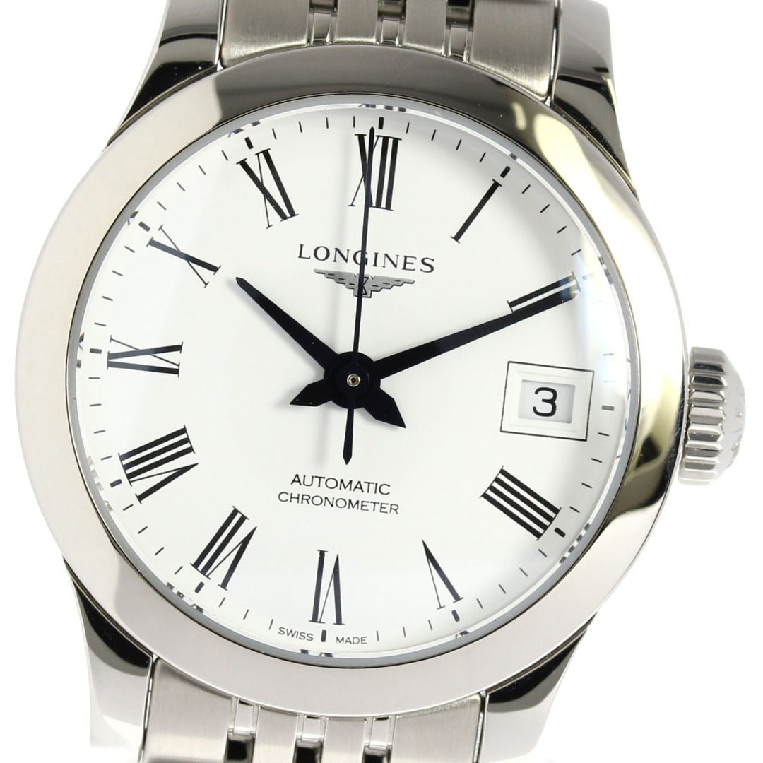 ☆美品★箱・保証書付き【LONGINES】ロンジン レコード デイト L2.320.4.11.6 自動巻き レディース