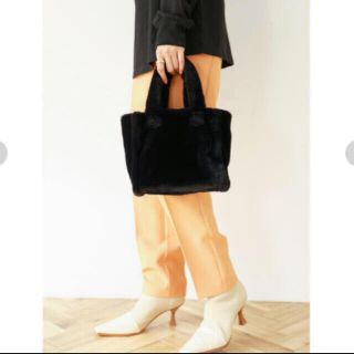 シールームリン(SeaRoomlynn)のECO FUR TOTE BAG ブラック(トートバッグ)